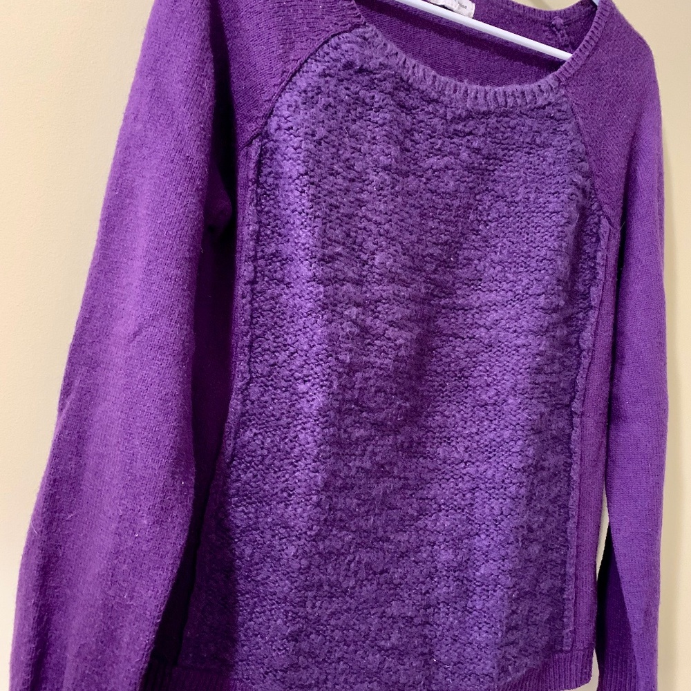 silence + noise women tops long sleeve purple designer size M